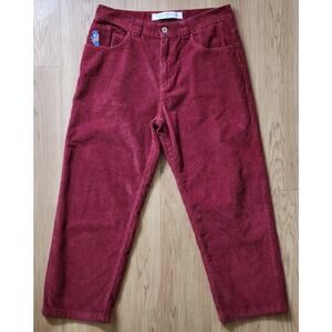 Polar Skate Co '93 Cord Pants Mens Sz 32x30 Rust Color Skater Corduroy Loose